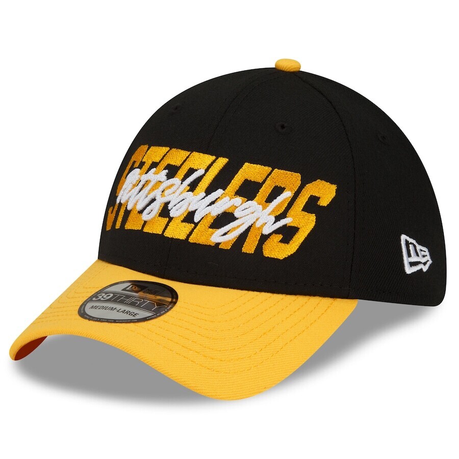 Pittsburgh Steelers Men’s New Era Black NFL Draft 39Thirty Fitted Hat