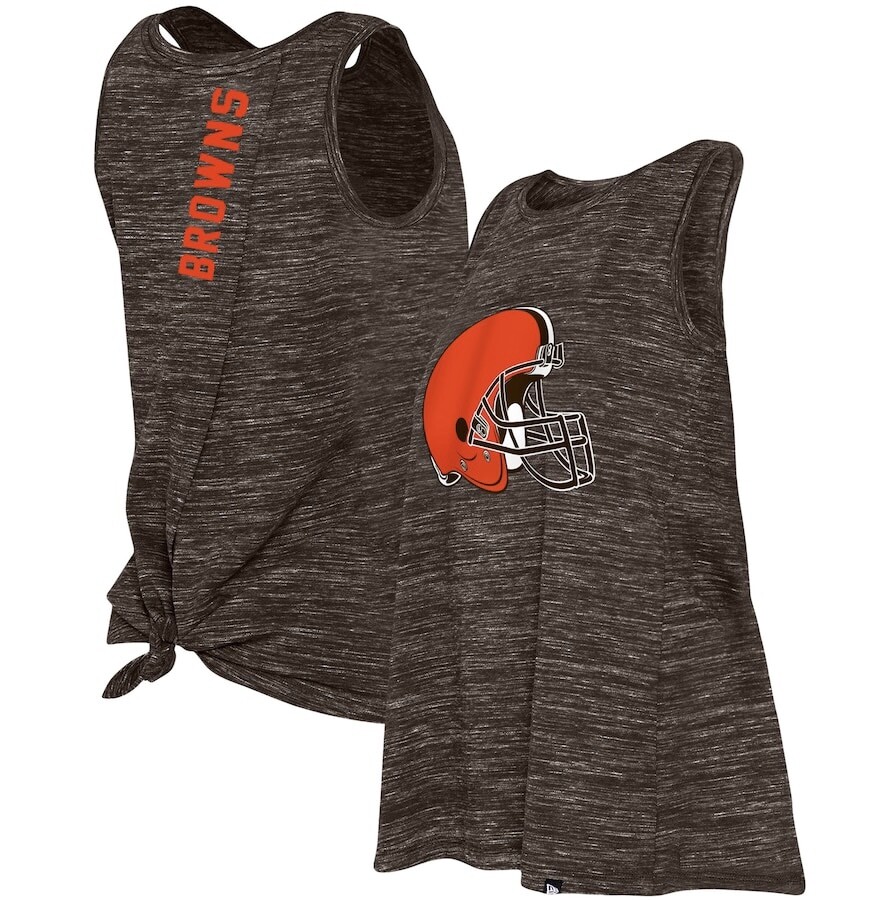 Cleveland Browns Women’s New Era Space Dye Back-Knot Tank Top Cleveland Browns Women’s New Era Space Dye Back-Knot Tank Top