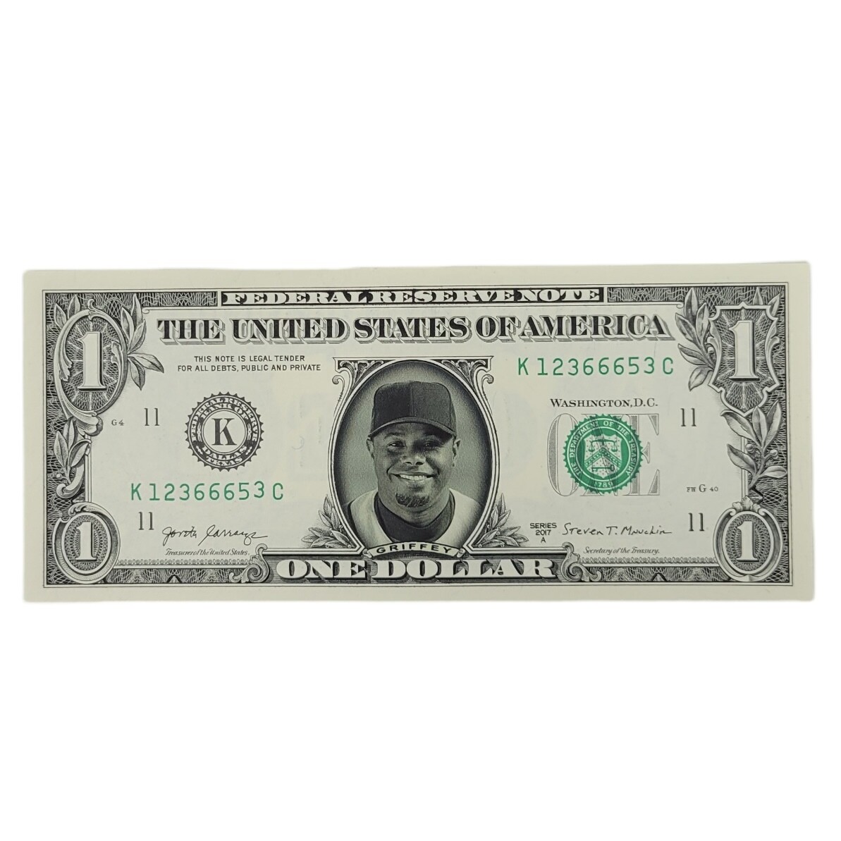 Ken Griffey Jr. Famous Face Dollar Bill Ken Griffey Jr. Famous Face Dollar Bill