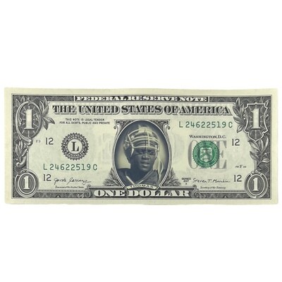 Thurman Thomas Famous Face Dollar Bill Thurman Thomas Famous Face Dollar Bill