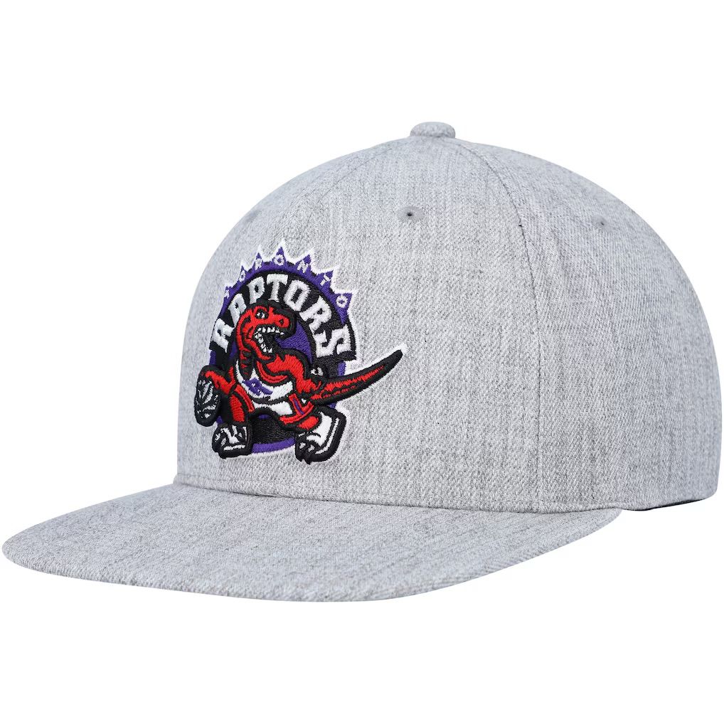 Toronto Raptors Men’s Heather Grey 2.0 Mitchell & Ness Team Snapback Hat Toronto Raptors Men’s Heather Grey 2.0 Mitchell & Ness Team Snapback Hat