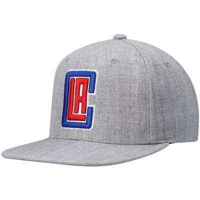 Los Angeles Clippers Men’s Heather Grey 2.0 Mitchell & Ness Team Snapback Hat
