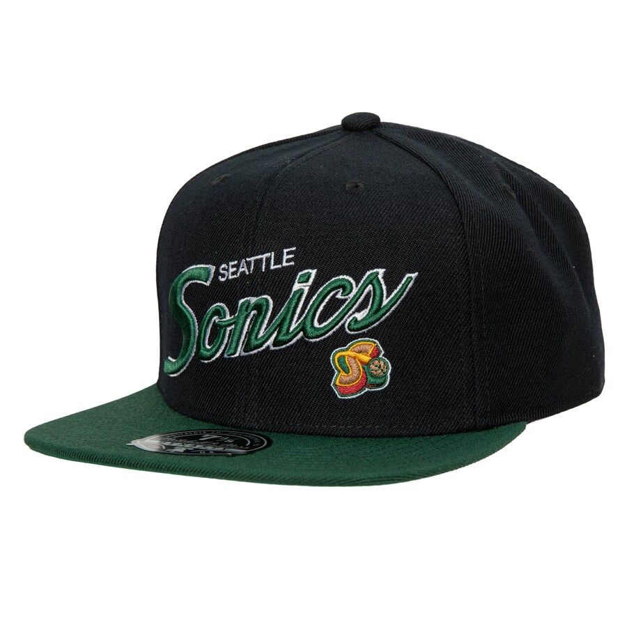Seattle SuperSonics Men’s Mitchell & Ness Team Script 2.0 HWC Fitted Hat Seattle SuperSonics Men’s Mitchell & Ness Team Script 2.0 HWC Fitted Hat
