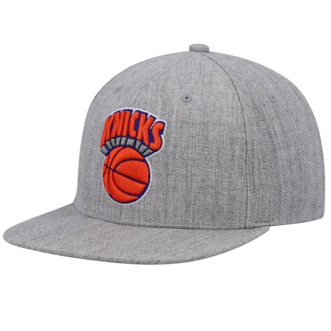 New York Knicks Men’s Heather Grey 2.0 Mitchell & Ness Team Snapback Hat New York Knicks Men’s Heather Grey 2.0 Mitchell & Ness Team Snapback Hat