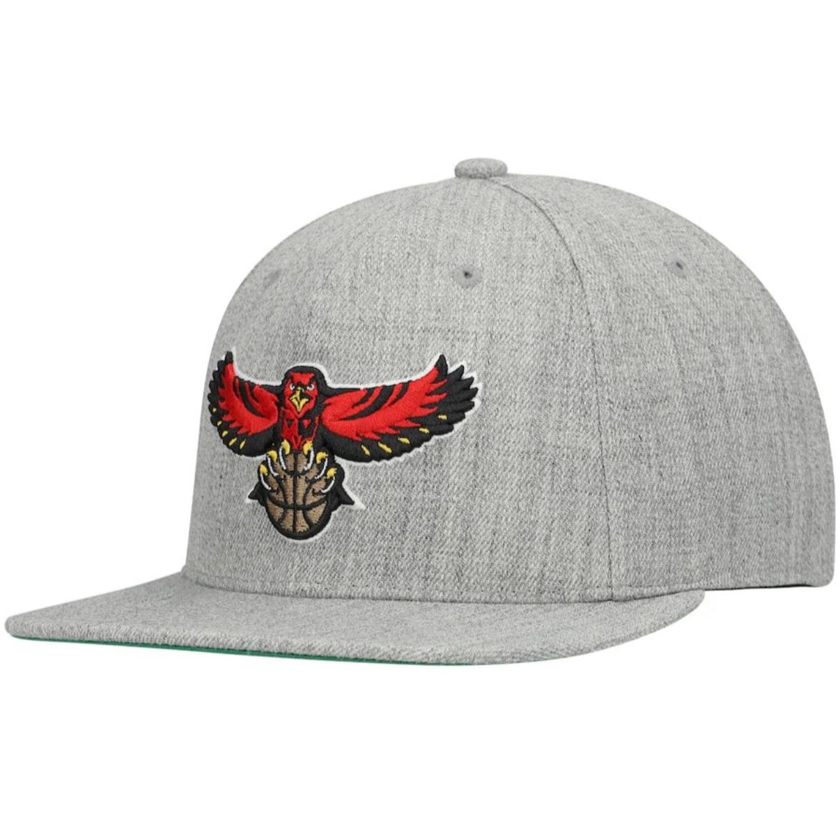 Atlanta Hawks Men’s Heather Grey 2.0 Mitchell & Ness Team Snapback Hat