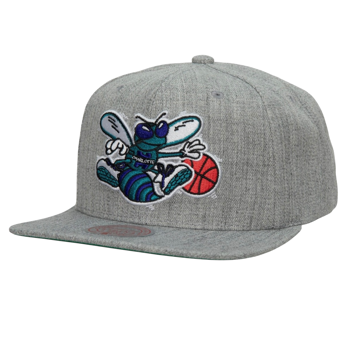 Charlotte Hornets Men’s Heather Grey 2.0 Mitchell & Ness Team Snapback Hat Charlotte Hornets Men’s Heather Grey 2.0 Mitchell & Ness Team Snapback Hat