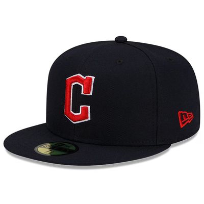 Cleveland Guardians Men's Navy Blue New Era 59Fifty Fitted Hat Cleveland Guardians Men's Navy Blue New Era 59Fifty Fitted Hat