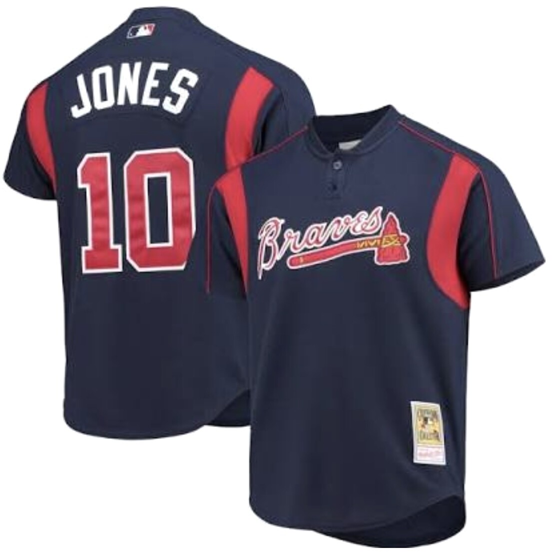 Atlanta Braves Chipper Jones 2003 Men’s Blue Mitchell & Ness BP Jersey