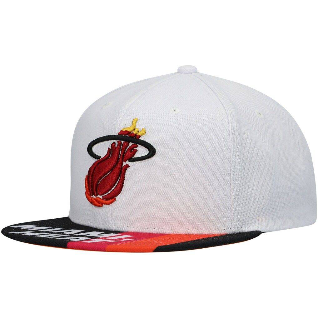 Miami Heat Men’s White NBA Swingman Pop Mitchell & Ness Snapback Hat Miami Heat Men’s White NBA Swingman Pop Mitchell & Ness Snapback Hat