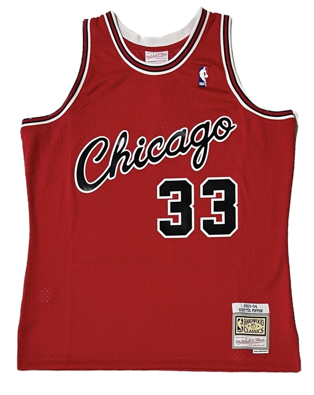 Chicago Bulls Scottie Pippen 2003-04 Men's Red Mitchell & Ness Swingman Jersey