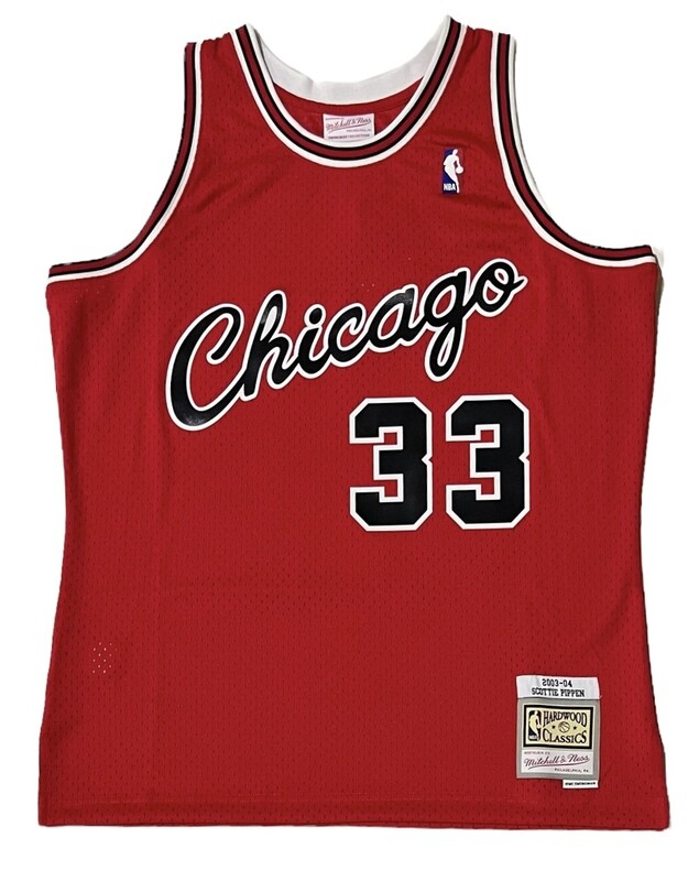 Chicago Bulls Scottie Pippen 2003-04 Men's Red Mitchell & Ness Swingman Jersey