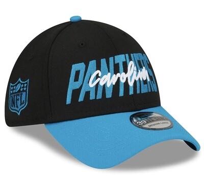 Carolina Panthers Men’s New Era Black NFL Draft 39Thirty Fitted Hat