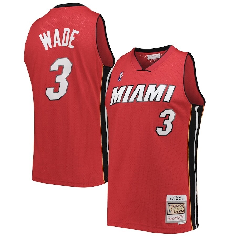 Miami Heat Dwayne Wade 2005-06 Men's Red Mitchell & Ness Swingman Jersey