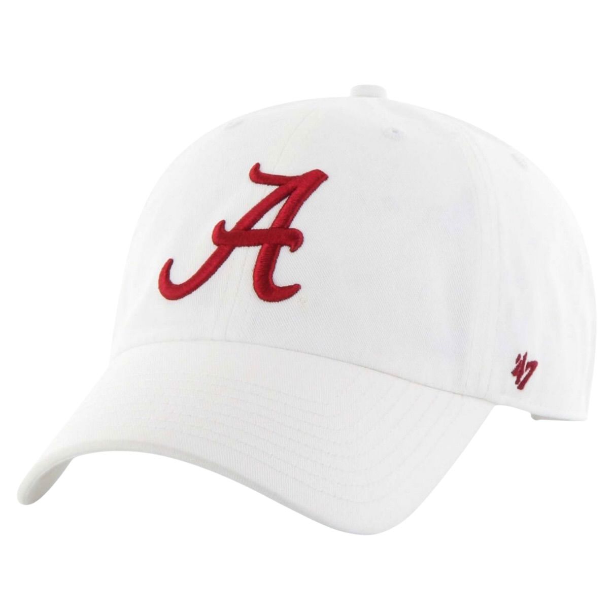 Alabama Crimson Tide Men’s White 47 Brand Clean Up Adjustable Hat Alabama Crimson Tide Men’s White 47 Brand Clean Up Adjustable Hat