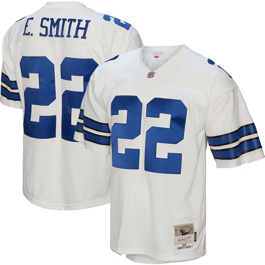 Dallas Cowboys Emmitt Smith 1992 White Mitchell & Ness Men's Legacy Jersey