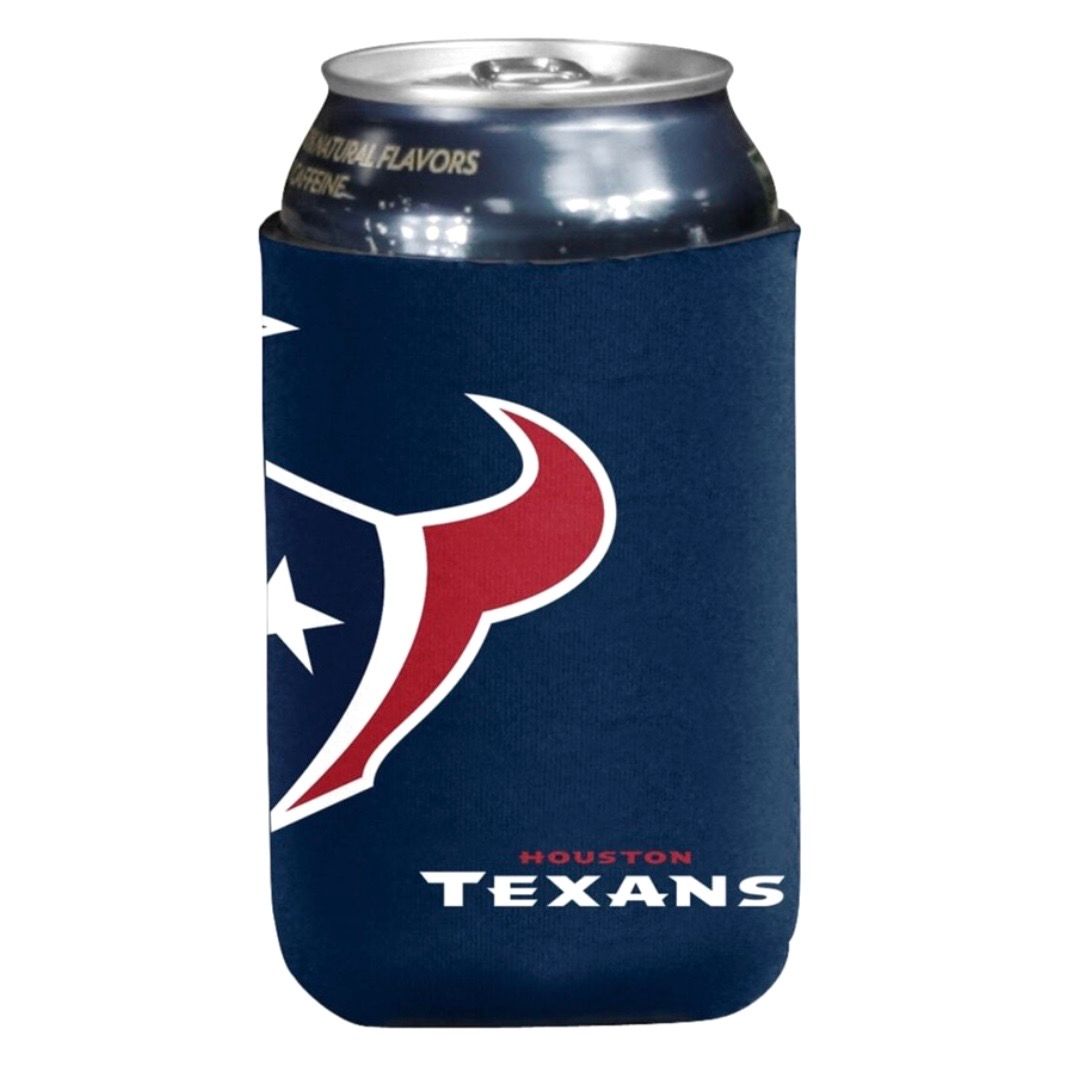 Houston Texans Oversized Logo 12 Ounce Can Cooler Koozie