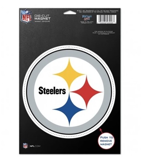 Pittsburgh Steelers Die Cut Chrome Magnet Pittsburgh Steelers Die Cut Chrome Magnet