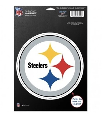 Pittsburgh Steelers Die Cut Chrome Magnet Pittsburgh Steelers Die Cut Chrome Magnet