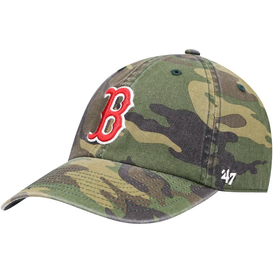 Boston Red Sox Men’s Camo Clean Up Adjustable Style 47 Brand Hat