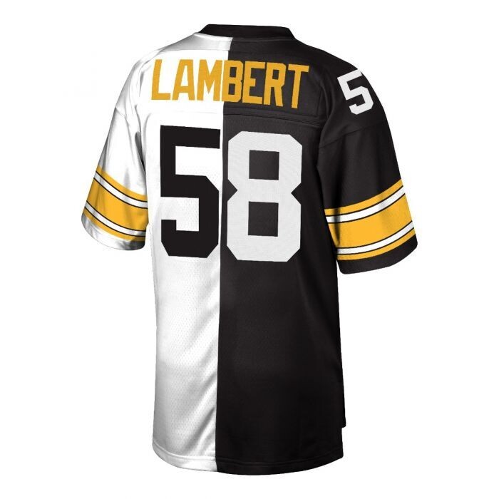 Pittsburgh Steelers Jack Lambert 1976 Split Mitchell & Ness Men's Legacy Jersey Pittsburgh Steelers Jack Lambert 1976 Split Mitchell & Ness Men's Legacy Jersey