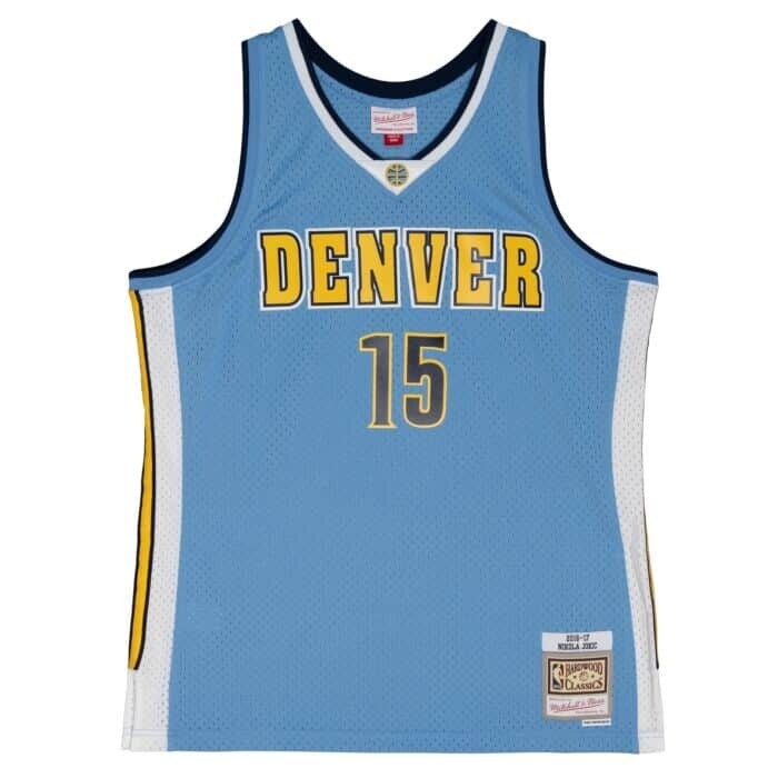 Denver Nuggets Nikola Jokic 2016-17 Men's Baby Blue Mitchell & Ness Swingman Jersey