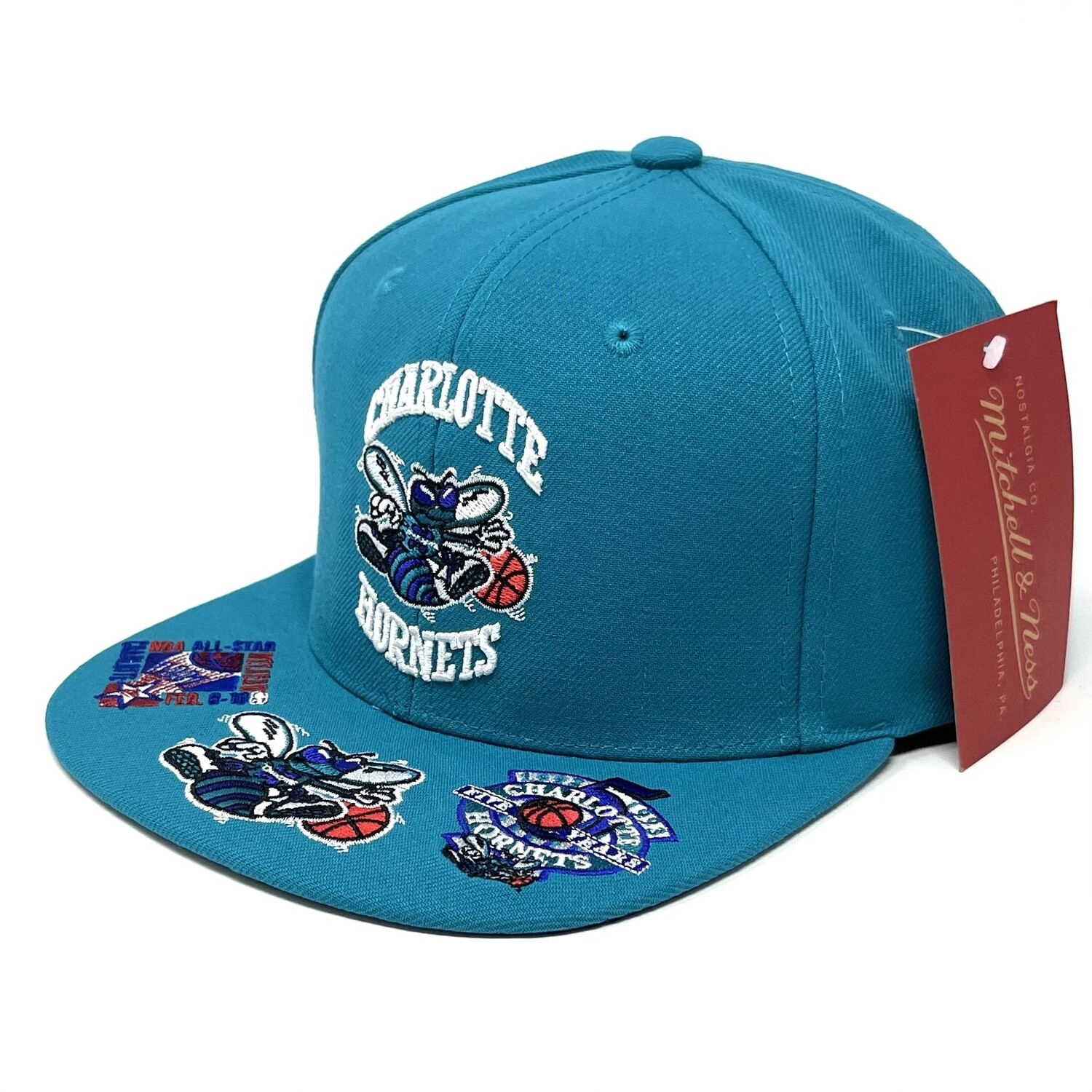 Charlotte Hornets Men’s NBA Front Face Mitchell & Ness Snapback Hat