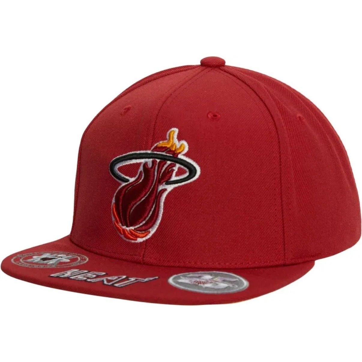 Miami Heat Men’s NBA Front Face Mitchell & Ness Snapback Hat Miami Heat Men’s NBA Front Face Mitchell & Ness Snapback Hat