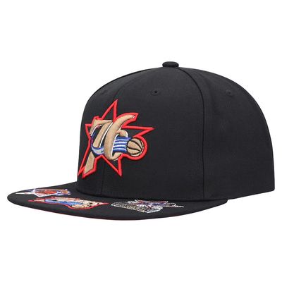 Philadelphia 76ers Men’s NBA Front Face Mitchell & Ness Snapback Hat