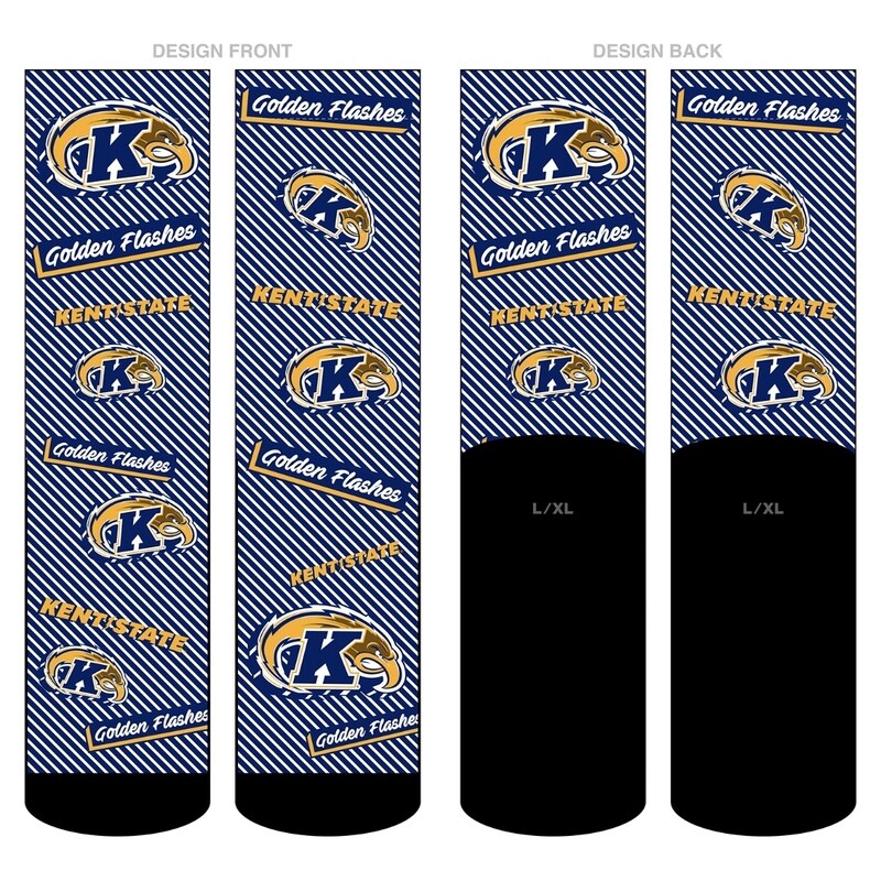 Kent State Golden Flashes Adult Graphic Socks