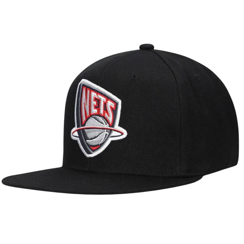 New Jersey Nets Men’s Black Mitchell & Ness NBA Core Basic Snapback Hat New Jersey Nets Men’s Black Mitchell & Ness NBA Core Basic Snapback Hat