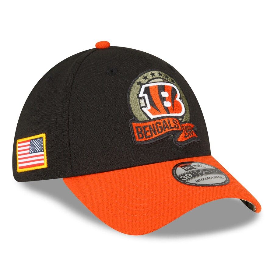 Cincinnati Bengals Men's New Era 39Thirty NFL Salute to Service Sideline Flex Fit Hat Cincinnati Bengals Men's New Era 39Thirty NFL Salute to Service Sideline Flex Fit Hat