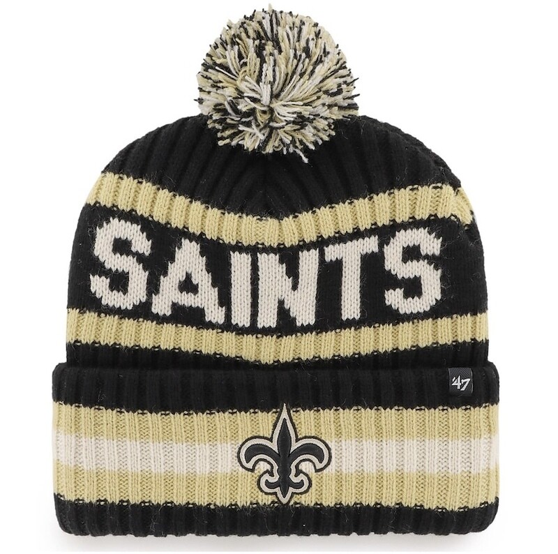 New Orleans Saints Men’s 47 Bering Cuffed Pom Knit Hat New Orleans Saints Men’s 47 Bering Cuffed Pom Knit Hat