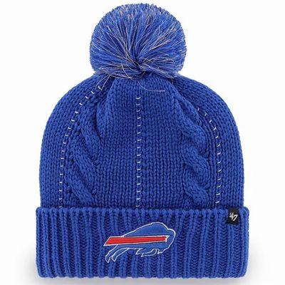 Buffalo Bills Women's 47 Brand Bauble Royal Cuffed Pom Knit Hat