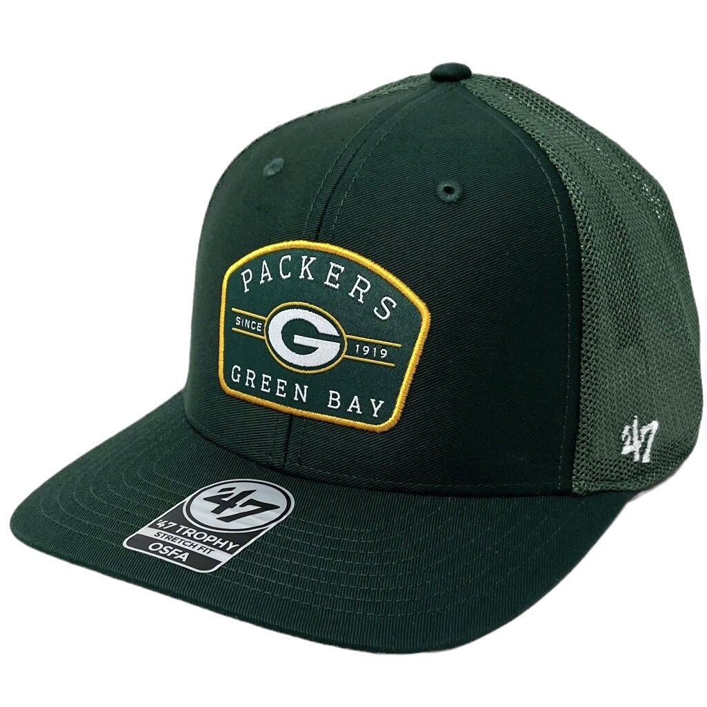 Green Bay Packers Men's 47 Brand Trophy Stretch Fit Hat Green Bay Packers Men's 47 Brand Trophy Stretch Fit Hat