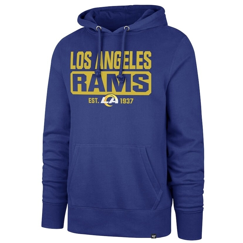 Los Angeles Rams Men’s 47 Box Out Headline Pullover Hoodie Los Angeles Rams Men’s 47 Box Out Headline Pullover Hoodie
