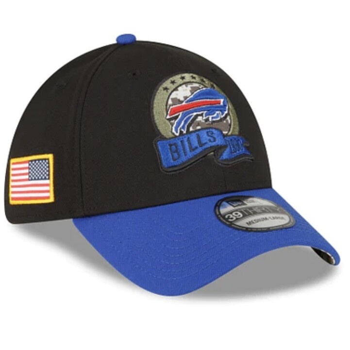 Buffalo Bills Men's New Era Black Salute To Service 39THIRTY Flex Hat Buffalo Bills Men's New Era Black Salute To Service 39THIRTY Flex Hat