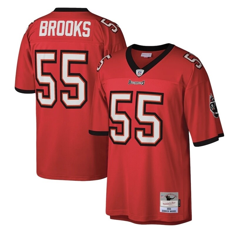 Tampa Bay Buccaneers Derrick Brooks 2002 Red Mitchell & Ness Men's Legacy Jersey