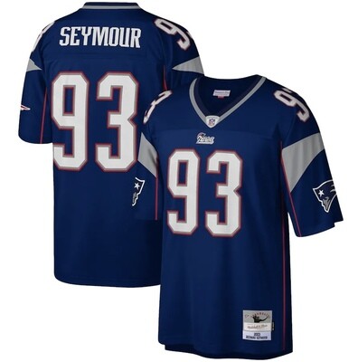 New England Patriots Richard Seymour 2003 Blue Mitchell & Ness Men's Legacy Jersey New England Patriots Richard Seymour 2003 Blue Mitchell & Ness Men's Legacy Jersey