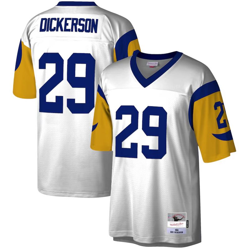 Los Angeles Rams Eric Dickerson 1984 White Mitchell & Ness Men's Legacy Jersey Los Angeles Rams Eric Dickerson 1984 White Mitchell & Ness Men's Legacy Jersey