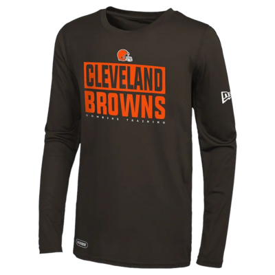 Cleveland Browns Men’s Offsides Dri-Tek New Era Long Sleeve Combine Training Shirt Cleveland Browns Men’s Offsides Dri-Tek New Era Long Sleeve Combine Training Shirt