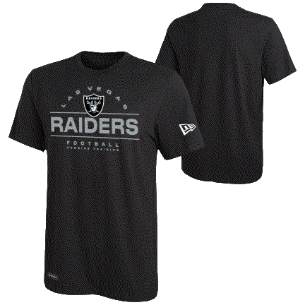Las Vegas Raiders Men’s New Era Blitz Lightning Dri-Tek Combine Training T-Shirt Las Vegas Raiders Men’s New Era Blitz Lightning Dri-Tek Combine Training T-Shirt