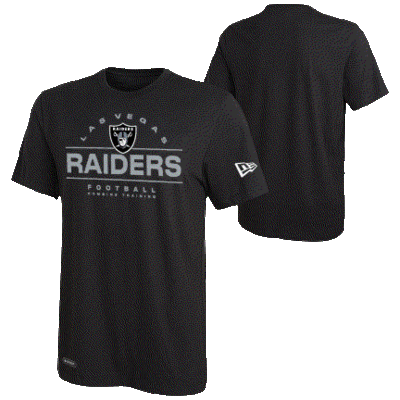 Las Vegas Raiders Men’s New Era Blitz Lightning Dri-Tek Combine Training T-Shirt Las Vegas Raiders Men’s New Era Blitz Lightning Dri-Tek Combine Training T-Shirt