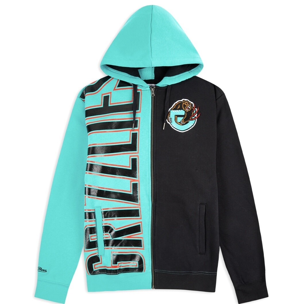 Vancouver Grizzlies Men's Mitchell & Ness Full Zip Fleece Hoodie Vancouver Grizzlies Men's Mitchell & Ness Full Zip Fleece Hoodie