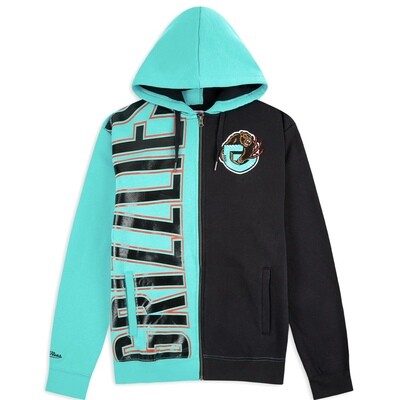 Vancouver Grizzlies Men's Mitchell & Ness Full Zip Fleece Hoodie Vancouver Grizzlies Men's Mitchell & Ness Full Zip Fleece Hoodie