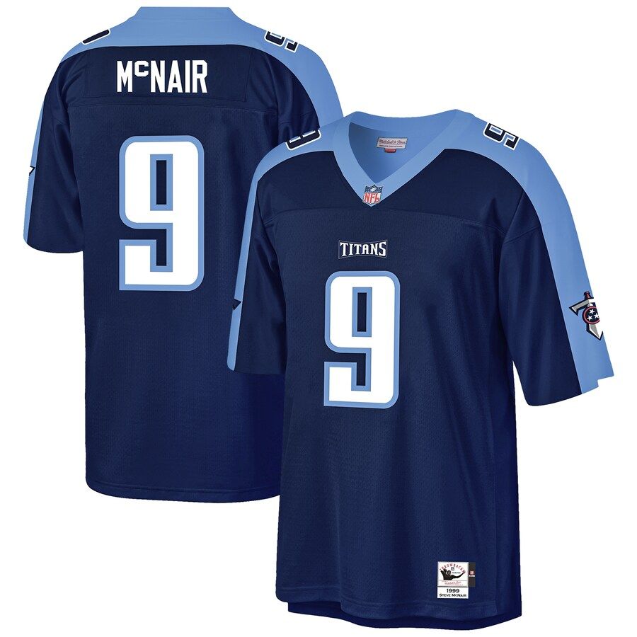 Tennessee Titans Steve McNair 1999 Blue Mitchell & Ness Men's Legacy Jersey Tennessee Titans Steve McNair 1999 Blue Mitchell & Ness Men's Legacy Jersey