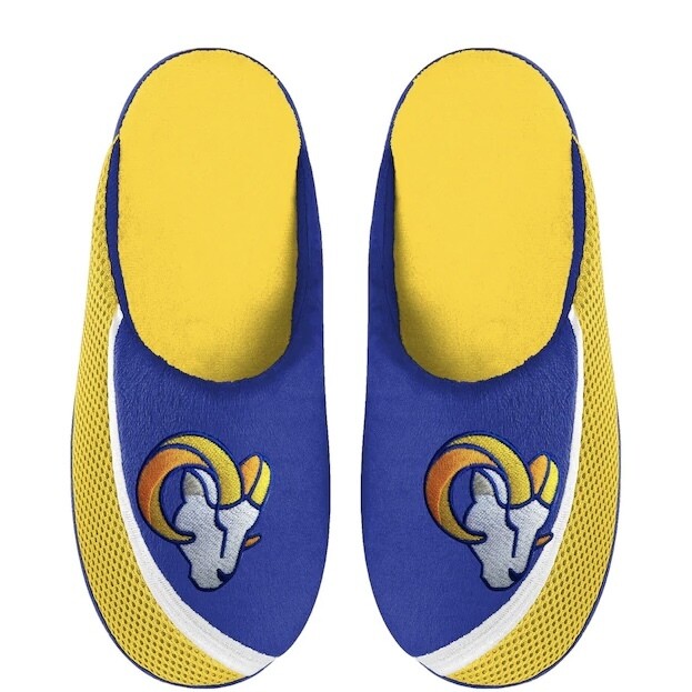 Los Angeles Rams Men's Color Edge Forever Slippers Los Angeles Rams Men's Color Edge Forever Slippers