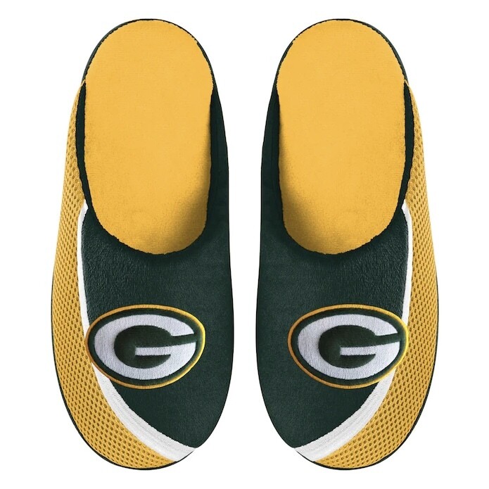 Green Bay Packers Men's Color Edge Forever Slippers