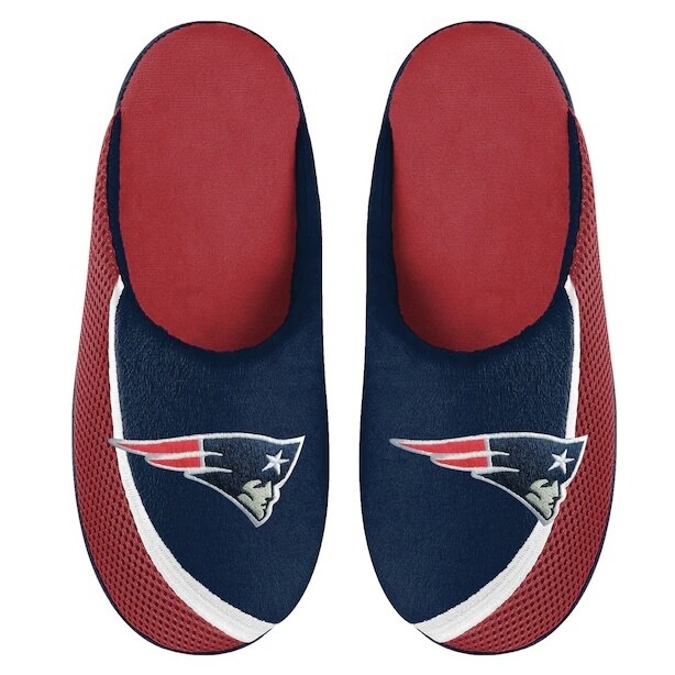 New England Patriots Men's Color Edge Forever Slippers New England Patriots Men's Color Edge Forever Slippers