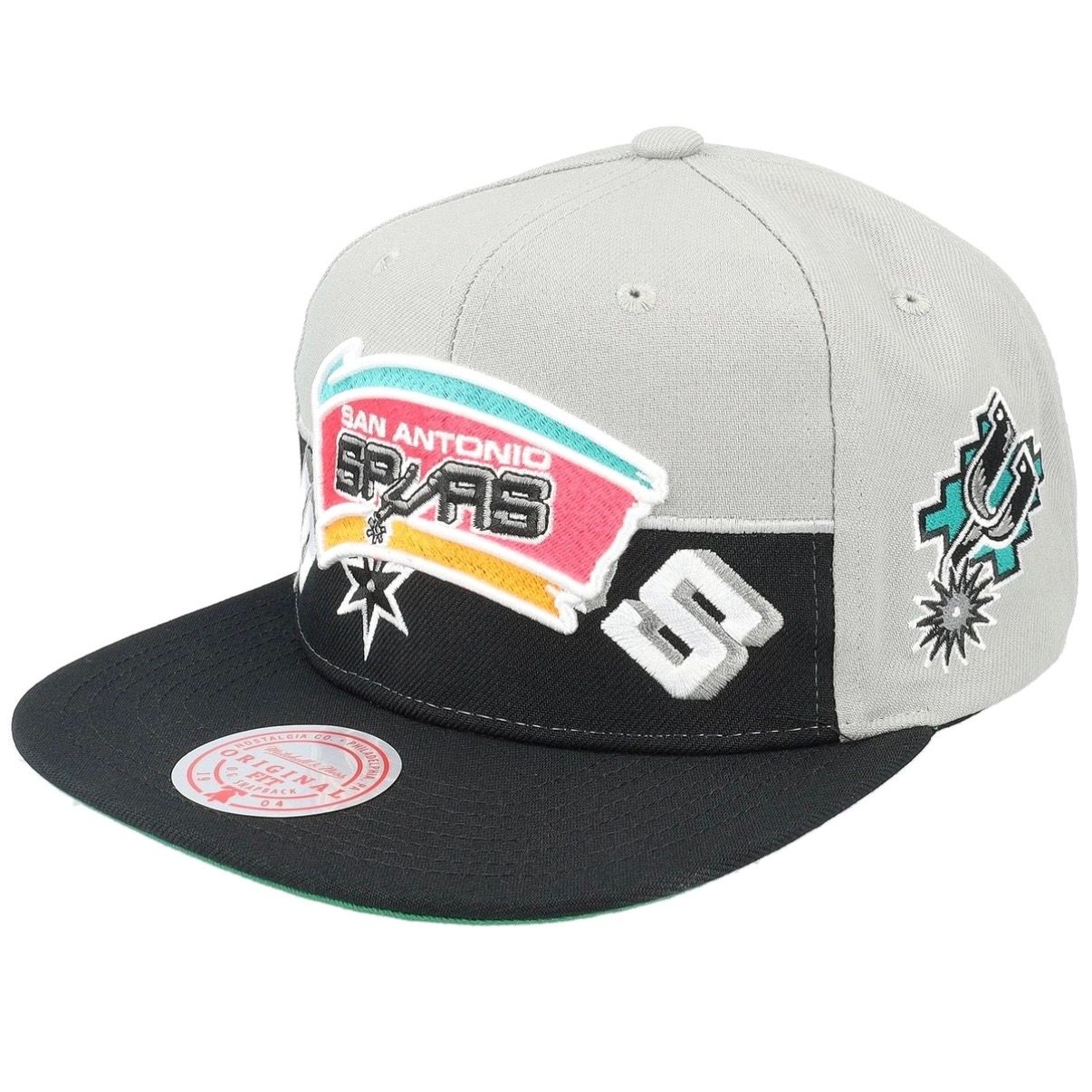 San Antonio Spurs Men’s NBA Half N Half Mitchell & Ness Snapback Hat