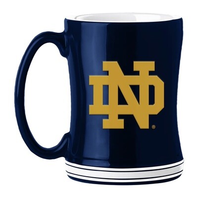Notre Dame Fighting Irish 14oz Relief Coffee Mug Notre Dame Fighting Irish 14oz Relief Coffee Mug
